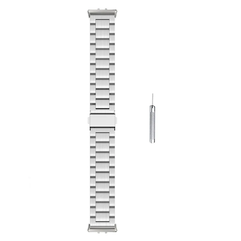 For Samsung Galaxy Fit3 Replacement Strap Quick Release Stainless Steel Watch Band, Silver