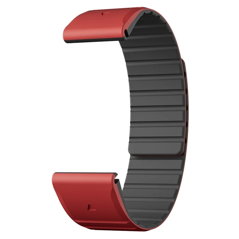 For Garmin Fenix 5 / 5X / 6X / 7X Replacement Strap 26mm Dual Color Silicone Smart Watchband - Red / Black