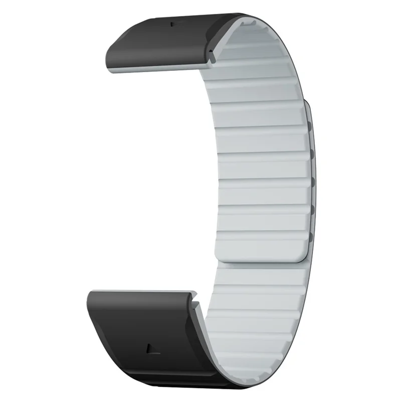 For Garmin Fenix 5 / 5X / 6X / 7X Replacement Strap 26mm Dual Color Silicone Smart Watchband - Black / Grey