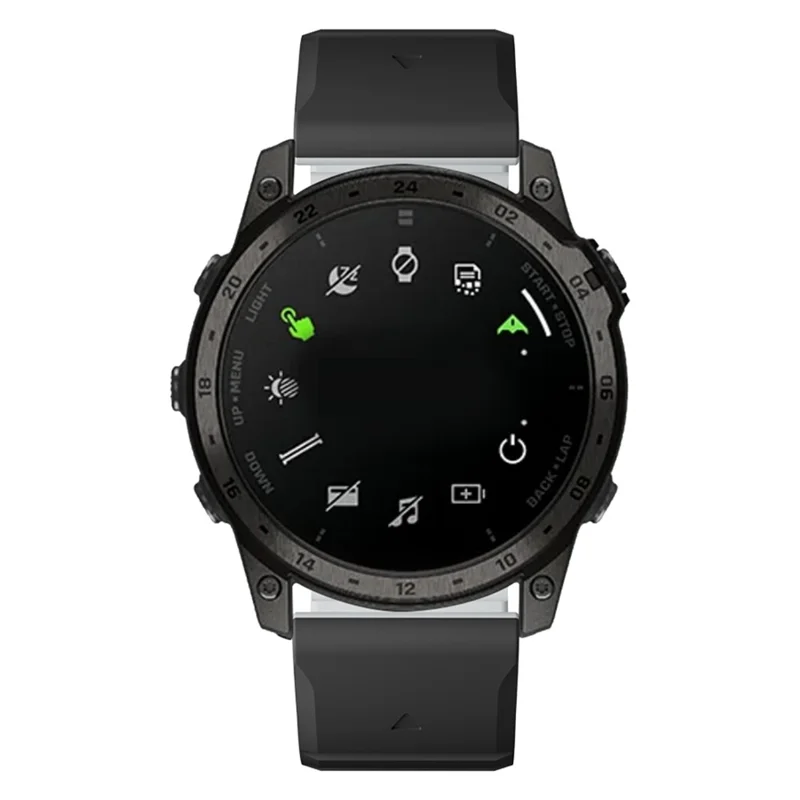 For Garmin Fenix 5 / 5X / 6X / 7X Replacement Strap 26mm Dual Color Silicone Smart Watchband - Black / Grey