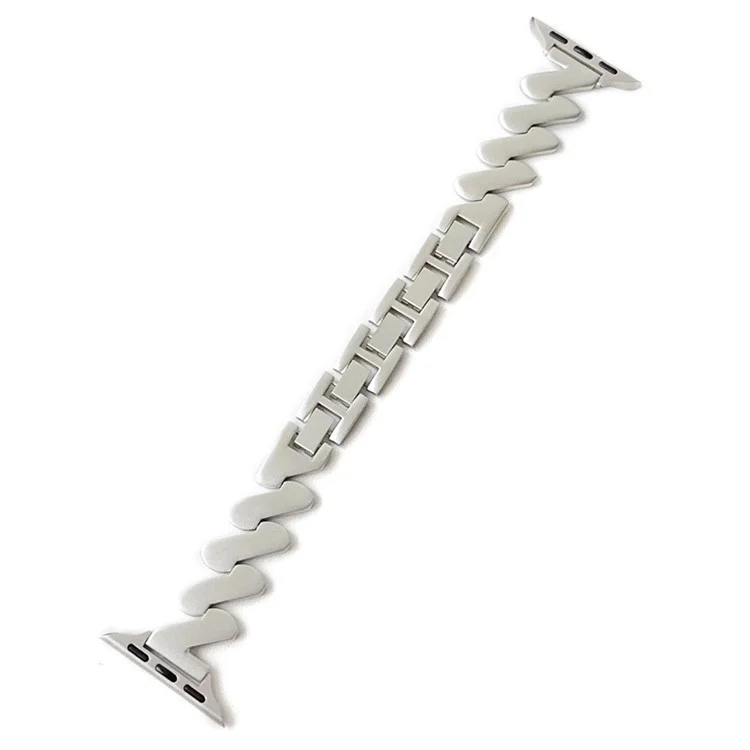 Smart Watch Strap for Apple Watch Series 10 42mm / 9 8 7 41mm / SE (2023) SE (2022) SE 6 5 4 40mm / 3 2 1 38mm Zinc Alloy Band - Starlight