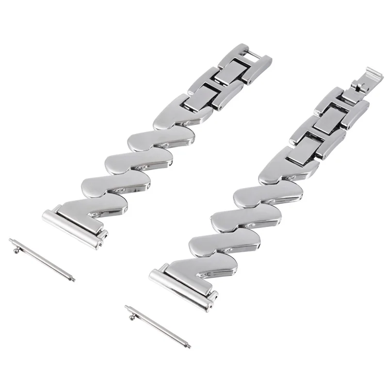 For Samsung Galaxy Watch3 45mm / Garmin Venu 3 Wristband 22mm Watch Strap Zinc Alloy - Silver