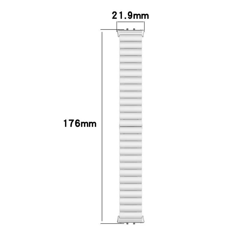 For Samsung Galaxy Fit3 SM-R390 Stainless Steel Strap Butterfly Buckle Replacement Band - Silver