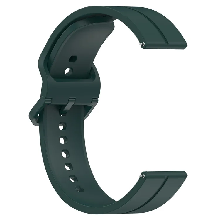 For Samsung Galaxy Watch3 45mm / Huawei Watch GT 4 46mm Watch Band 22mm Silicone Wrist Strap - Midnight Green