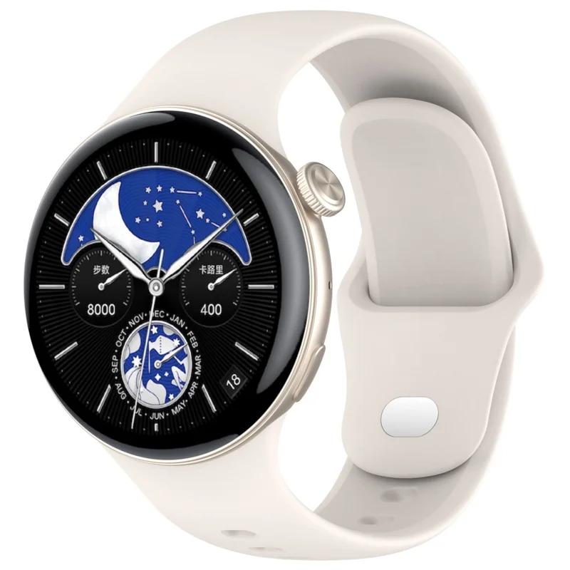 حزام ساعة من السيليكون لـ vivo Watch 3، حزام معصم قابل للتعديل - أبيض أصلي