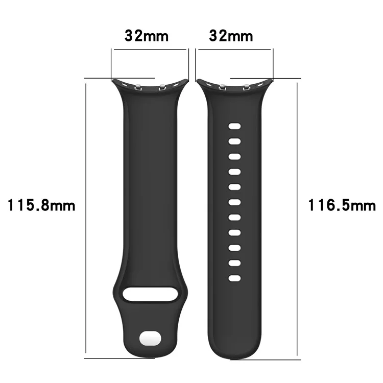 For vivo Watch 3 / iQOO Watch Wrist Strap Soft Silicone Smart Watch Band - Black