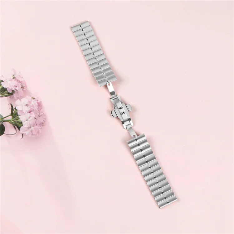 Para Huawei Watch 4 / 4 Pro Hebilla de Acero Inoxidable Diseño de Correa de Reloj Brazalete Inteligente de Plata Watchband