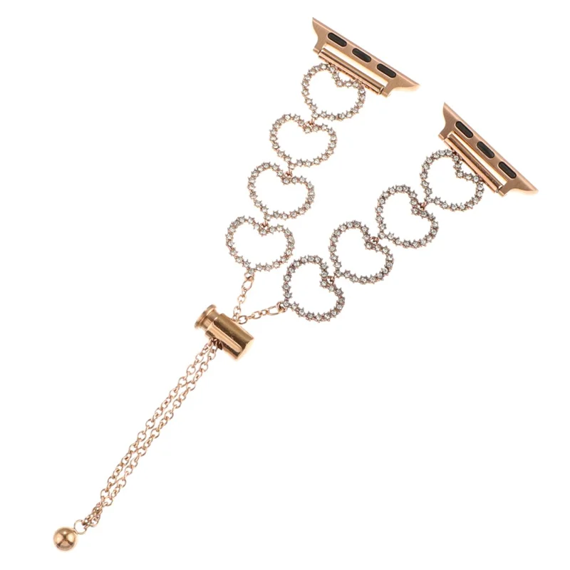 For Apple Watch Series 10 46mm / Ultra 2 / Ultra 49mm / 9 8 7 45mm / SE (2023) SE (2022) SE 6 5 4 44mm / 3 2 1 42mm Zinc Alloy Watch Strap - Rose Gold