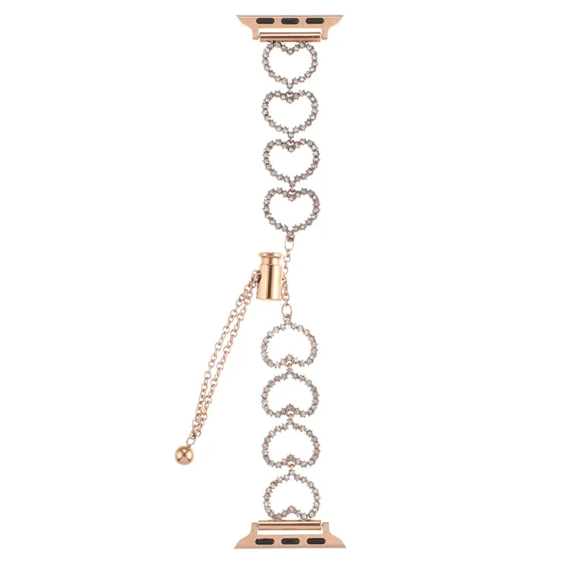 For Apple Watch Series 10 46mm / Ultra 2 / Ultra 49mm / 9 8 7 45mm / SE (2023) SE (2022) SE 6 5 4 44mm / 3 2 1 42mm Zinc Alloy Watch Strap - Rose Gold