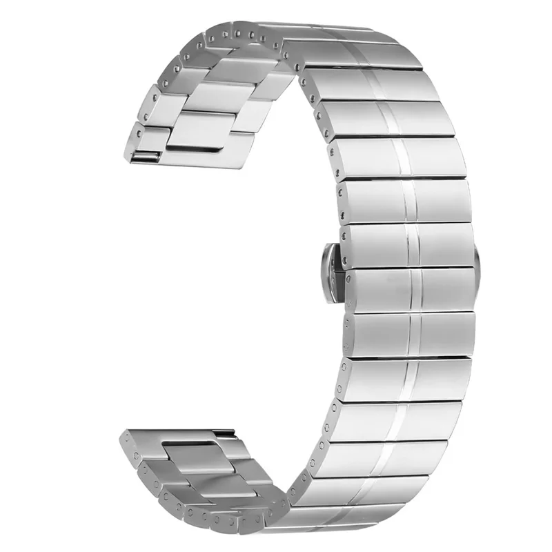 For Honor MagicWatch 2 46mm Watch Band Stainless Steel Wrist Strap with Butterfly Buckle - Silver