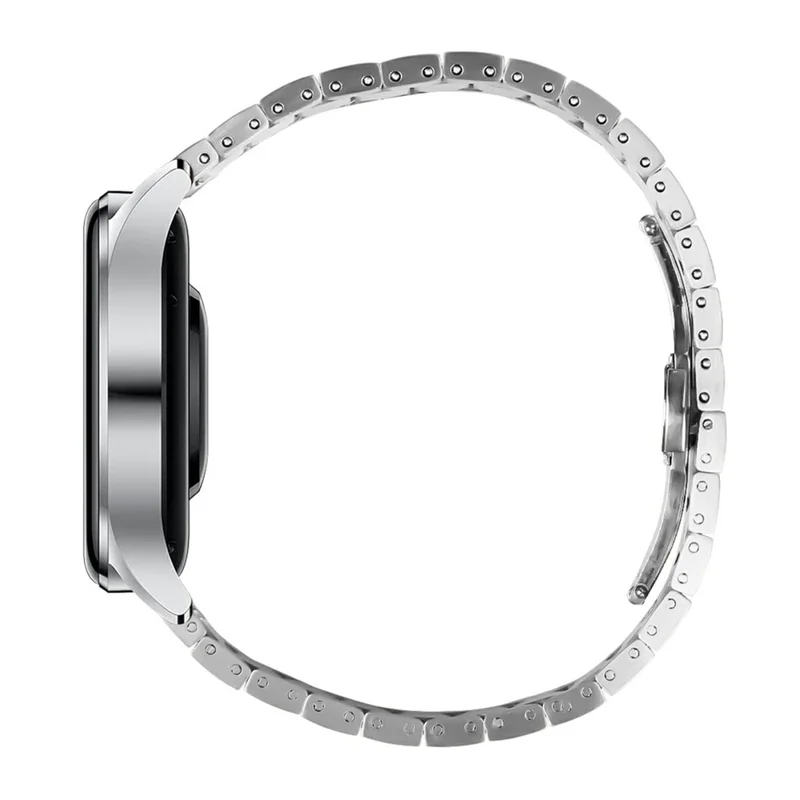 Für Huawei Watch GT 2 46mm Schnellwechselband Metallarmband mit Schmetterlingschnalle, Silber