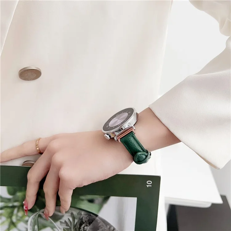 Pour Samsung Galaxy Watch3 45mm / Huawei Watch GT 4 46mm Bracelet 22mm PU Cuir Bracelet de Montre - Rouge