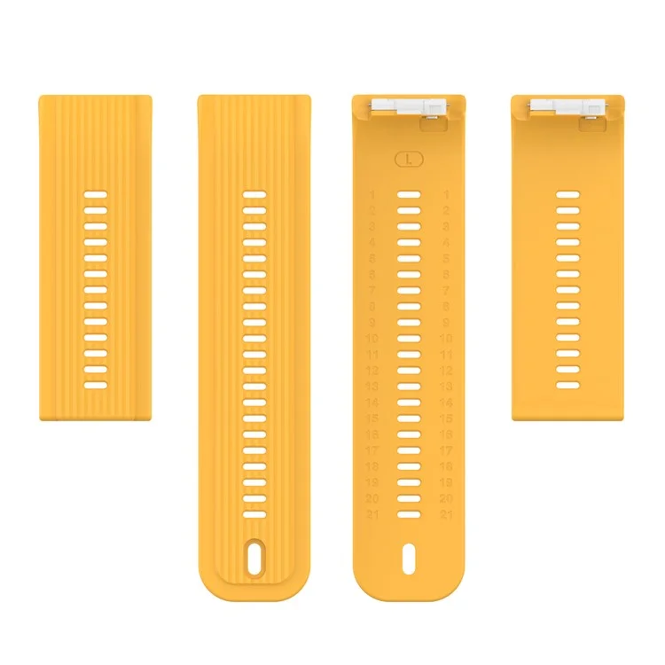 Para Huawei Watch D Flexible Silicone Wrist Band Watch Strap sin hebilla - Amarillo