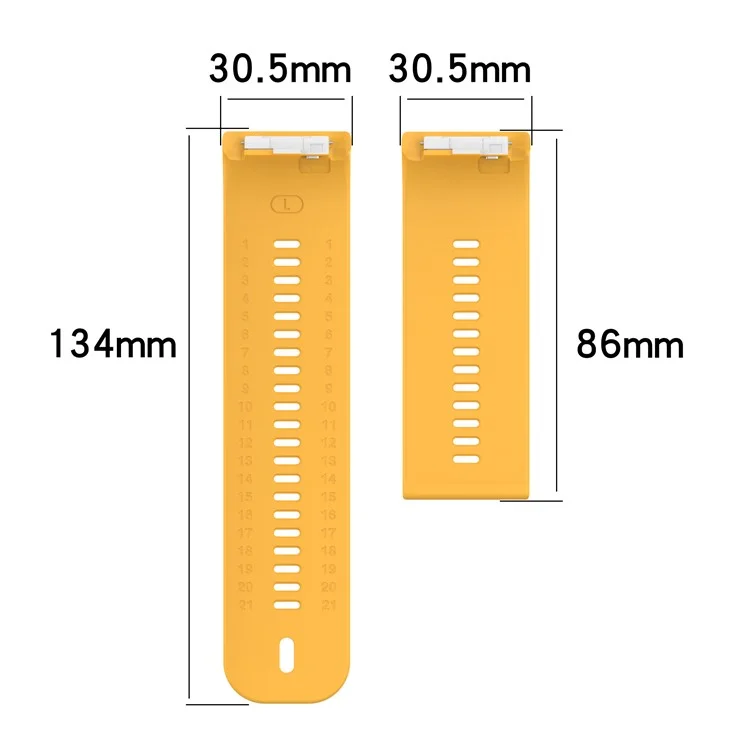 Para Huawei Watch D Flexible Silicone Wrist Band Watch Strap sin hebilla - Amarillo