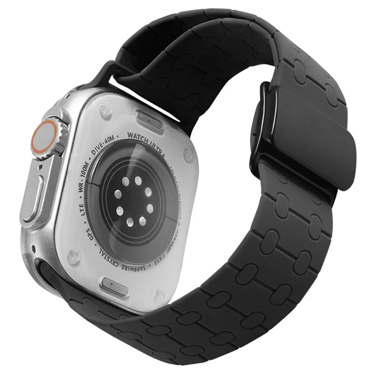 Strap for Apple Watch Series 10 42mm / 9 8 7 41mm / SE (2023) SE (2022) SE 6 5 4 40mm / 3 2 1 38mm Liquid Silicone Watch Band - Black