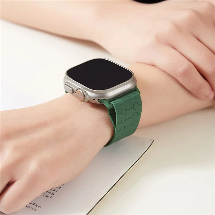 Strap for Apple Watch Series 10 42mm / 9 8 7 41mm / SE (2023) SE (2022) SE 6 5 4 40mm / 3 2 1 38mm Liquid Silicone Watch Band - Black