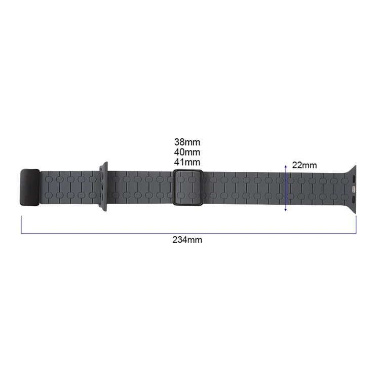 Strap for Apple Watch Series 10 42mm / 9 8 7 41mm / SE (2023) SE (2022) SE 6 5 4 40mm / 3 2 1 38mm Liquid Silicone Watch Band - Black
