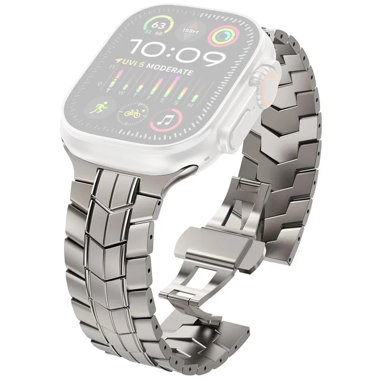 For Apple Watch Series 10 42mm / 9 8 7 41mm / SE (2023) SE (2022) SE 6 5 4 40mm / 3 2 1 38mm Watch Band Titanium Alloy Strap