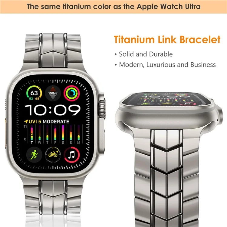 For Apple Watch Series 10 42mm / 9 8 7 41mm / SE (2023) SE (2022) SE 6 5 4 40mm / 3 2 1 38mm Watch Band Titanium Alloy Strap