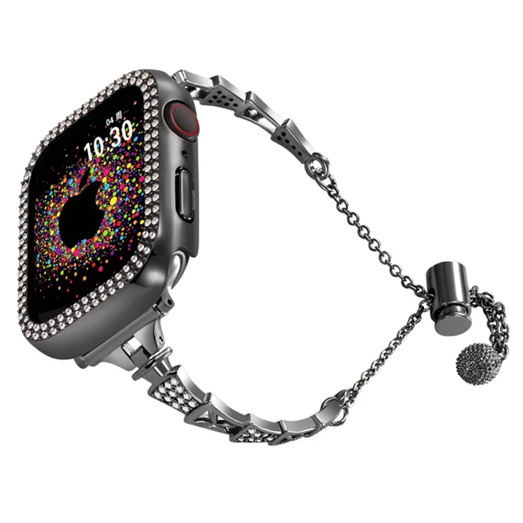 Bracelete de Cobre Universal de 20mm para Relógio Inteligente com Design em Formato de Torre - Preto