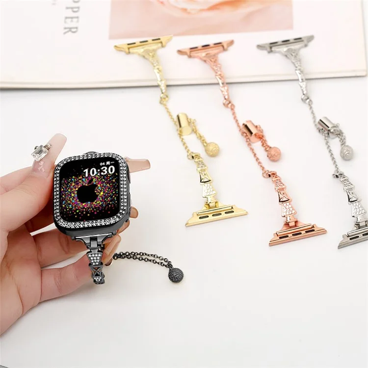 Torre Design Bracelete de Cobre para Apple Watch 10 46mm / Ultra 2 / Ultra 49mm / 9 8 7 45mm / SE (2023) SE (2022) SE 6 5 4 44mm / 3 2 1 42mm Pulseira - Preto