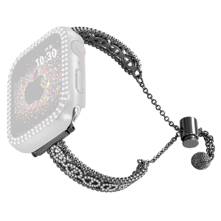 Bracelet de montre en pur cuivre pour Apple Watch 10 46mm / Ultra 2 / Ultra 49mm / 9 8 7 45mm / SE (2023) SE (2022) SE 6 5 4 44mm / 3 2 1 42mm - Noir