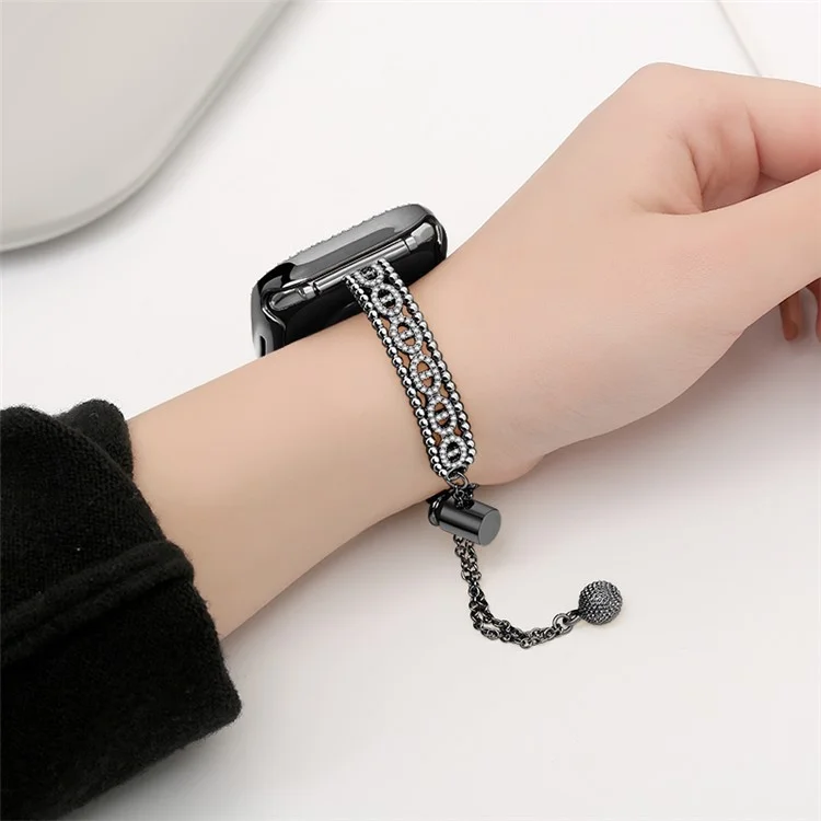 Bracelet de montre en pur cuivre pour Apple Watch 10 46mm / Ultra 2 / Ultra 49mm / 9 8 7 45mm / SE (2023) SE (2022) SE 6 5 4 44mm / 3 2 1 42mm - Noir
