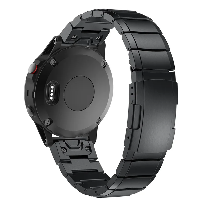 KALEBOL KLB-YZBXG-001 Pour Garmin Fenix 7 / 7 Pro Bracelet de montre en acier inoxydable QuickFit 22mm - Noir