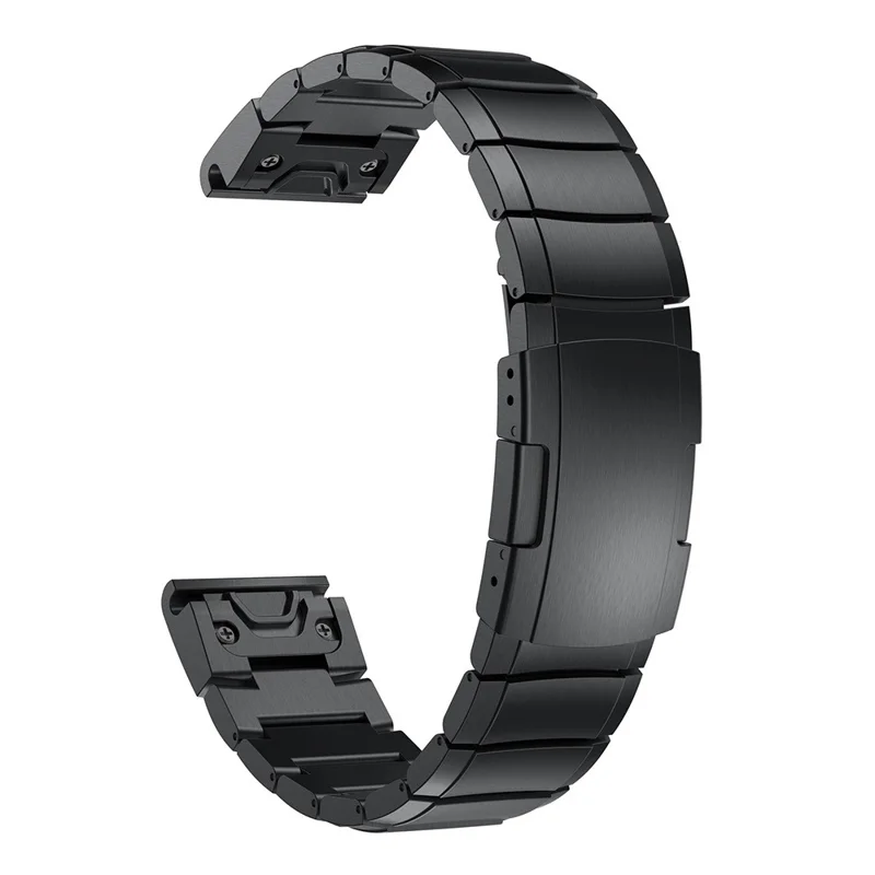 KALEBOL KLB-YZBXG-001 Pour Garmin Fenix 7 / 7 Pro Bracelet de montre en acier inoxydable QuickFit 22mm - Noir
