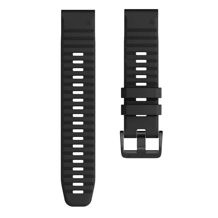 KALEBOL KLB-AWGJ-001 Para Garmin Fenix 7 / 7 Pro Correa de reloj de 22 mm con diseño de puntos cóncavos de silicona - Negro