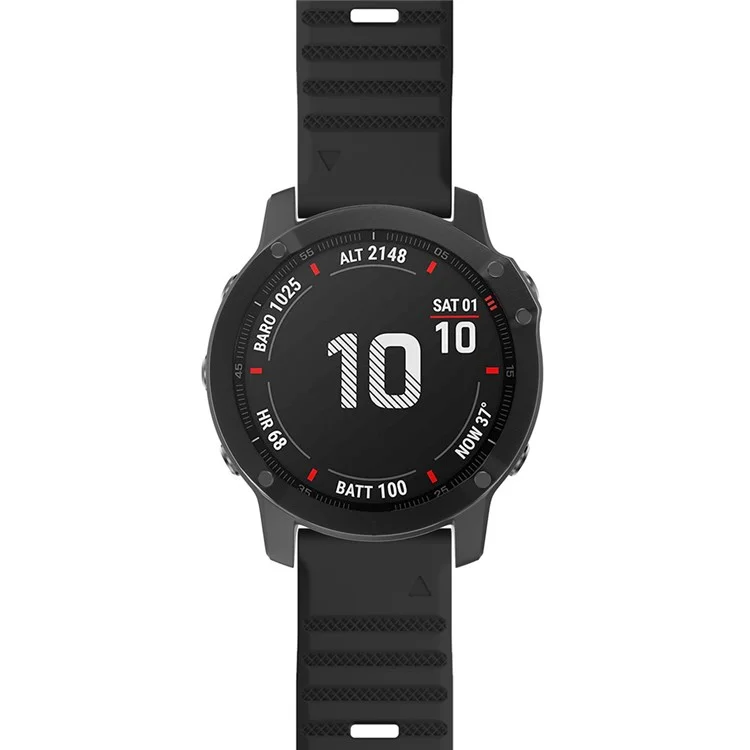 KALEBOL KLB-AWGJ-001 Para Garmin Fenix 7 / 7 Pro Correa de reloj de 22 mm con diseño de puntos cóncavos de silicona - Negro