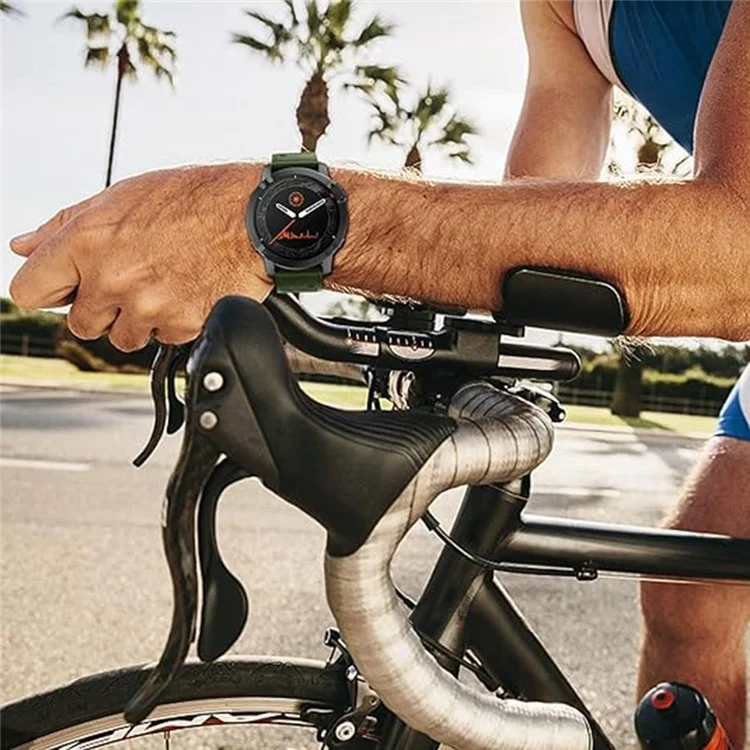KALEBOL KLB-AWGJ-001 Para Garmin Fenix 7 / 7 Pro Correa de reloj de 22 mm con diseño de puntos cóncavos de silicona - Negro