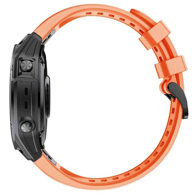 KALEBOL KLB-TXGJ-001 For Garmin Fenix 7S / 7S Pro 20mm Silicone Watch Strap Trapezoidal Holes - Orange