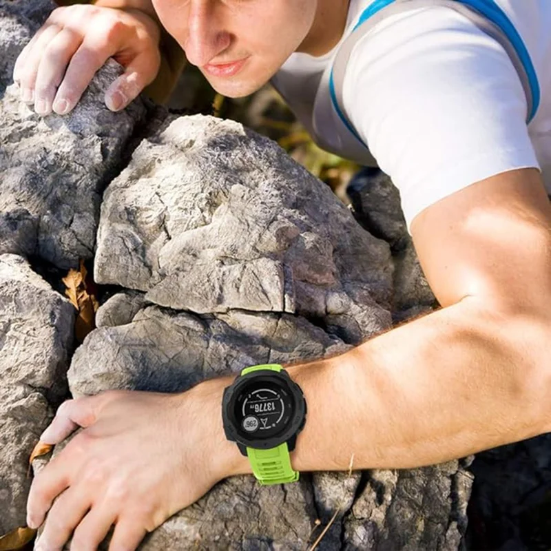 KALEBOL KLB-TXGJ-001 For Garmin Fenix 7S / 7S Pro 20mm Silicone Watch Strap Trapezoidal Holes - Orange