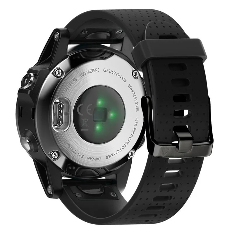 KALEBOL KLB-YDGJ-001 Para Garmin Fenix 7S / Fenix 7S Pro Pulseira do Relógio 20mm Textura de Pontos Silicone - Preto