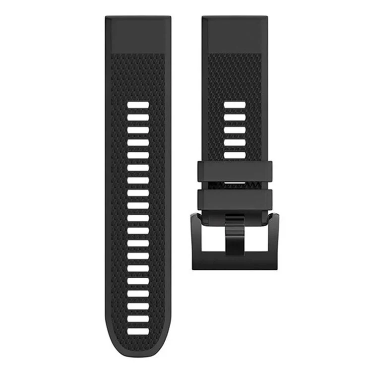 KALEBOL KLB-SJLWGJ-001 Para Garmin Fenix 7X / Fenix 7X Pro Correa de Reloj 26mm Patrón Triangular de Diamante de Silicona - Negro