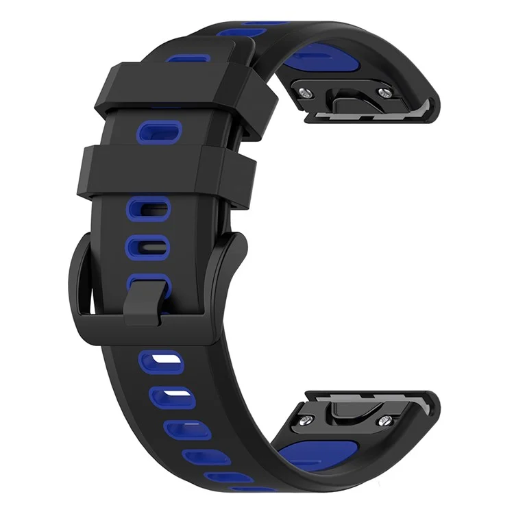 KALEBOL KLB-SSPWGJ-001 Para el reloj Garmin Fenix 7X / 7X Pro QuickFit 26mm Correa de reloj de silicona - Negro / Azul