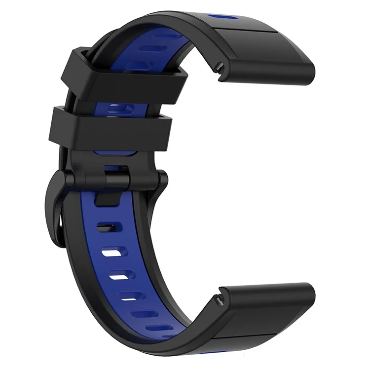 KALEBOL KLB-SSPWGJ-001 Para el reloj Garmin Fenix 7X / 7X Pro QuickFit 26mm Correa de reloj de silicona - Negro / Azul