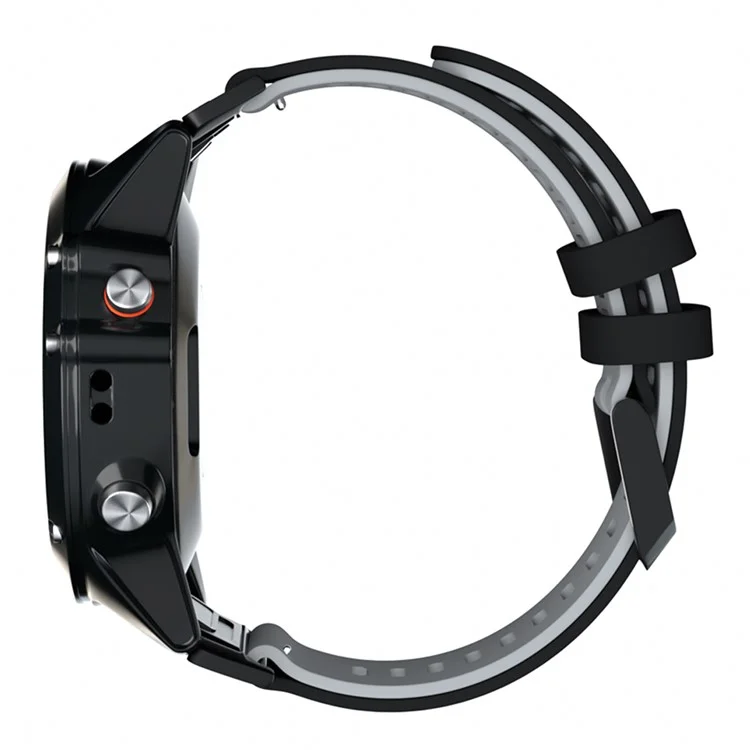 KALEBOL KLB-SSSCGJ-001 Pour Garmin Fenix 7 / 7 Pro Bracelet de montre QuickFit 22mm Sangle avec Design Bicolore - Noir+Gris