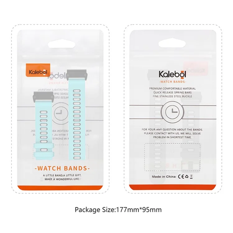 KALEBOL KLB-SSSCGJ-001 Pour Garmin Fenix 7 / 7 Pro Bracelet de montre QuickFit 22mm Sangle avec Design Bicolore - Noir+Gris