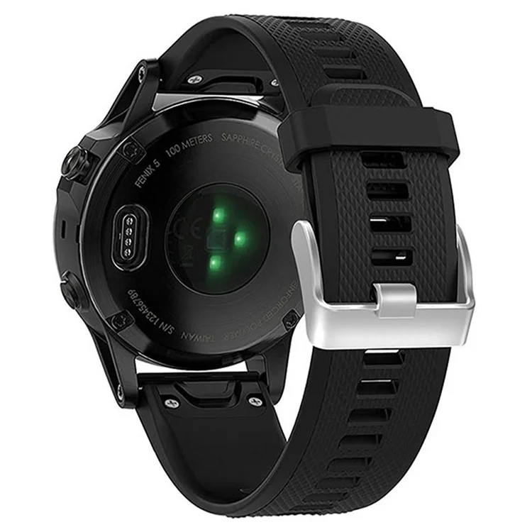 KALEBOL KLB-LWGJ-001 Pour Garmin Fenix 7 / 7 Pro Bracelet de montre QuickFit 22mm Sangle avec texture à grille - Noir