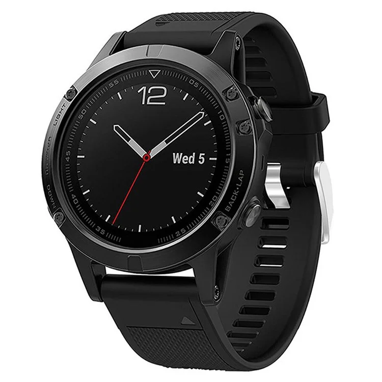 KALEBOL KLB-LWGJ-001 Pour Garmin Fenix 7 / 7 Pro Bracelet de montre QuickFit 22mm Sangle avec texture à grille - Noir