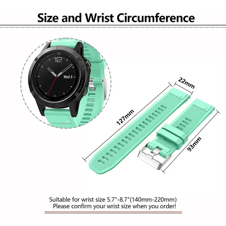 KALEBOL KLB-LWGJ-001 Pour Garmin Fenix 7 / 7 Pro Bracelet de montre QuickFit 22mm Sangle avec texture à grille - Noir