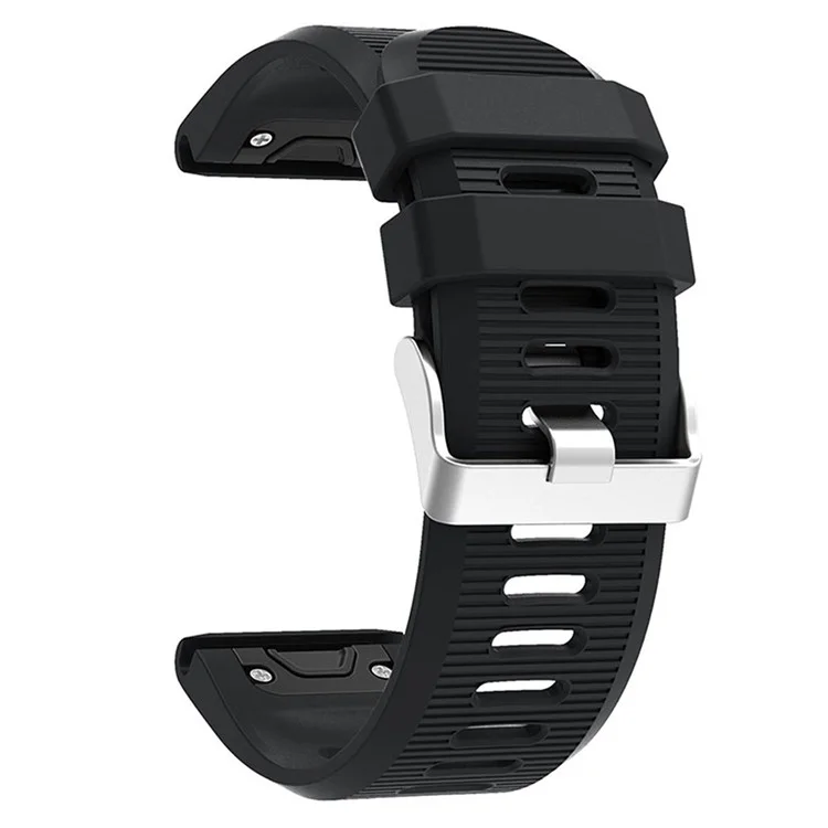 KALEBO LKLB-HWGJ-001 For Garmin Fenix 6X / Fenix 7X / Instinct 2X Smart Watch Band QuickFit 26mm Silicone Strap - Black