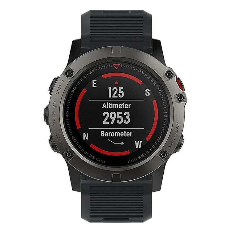KALEBO LKLB-HWGJ-001 For Garmin Fenix 6X / Fenix 7X / Instinct 2X Smart Watch Band QuickFit 26mm Silicone Strap - Black