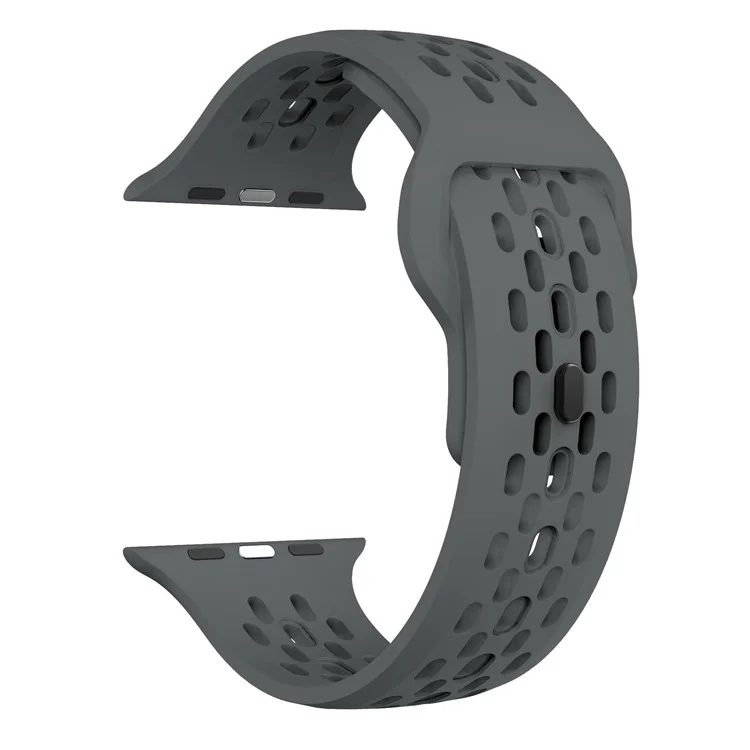 KALEBOL для Apple Watch 10 46 мм / Ultra 2 / Ultra 49 мм / 9 8 7 45 мм / SE (2023) SE (2022) SE 6 5 4 44 мм / 3 2 1 42 мм Fluorubber Watch Band - темно-серый