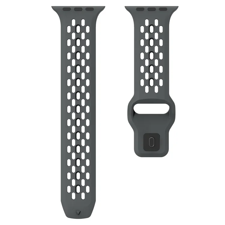 KALEBOL для Apple Watch 10 46 мм / Ultra 2 / Ultra 49 мм / 9 8 7 45 мм / SE (2023) SE (2022) SE 6 5 4 44 мм / 3 2 1 42 мм Fluorubber Watch Band - темно-серый