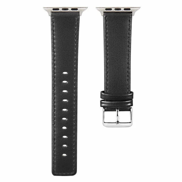 Bracelet de montre KALEBOL pour Apple Watch 10 46mm / Ultra 2 / Ultra 49mm / 9 8 7 45mm / SE (2023) SE (2022) SE 6 5 4 44mm / 3 2 1 42mm - Style rétro - Noir