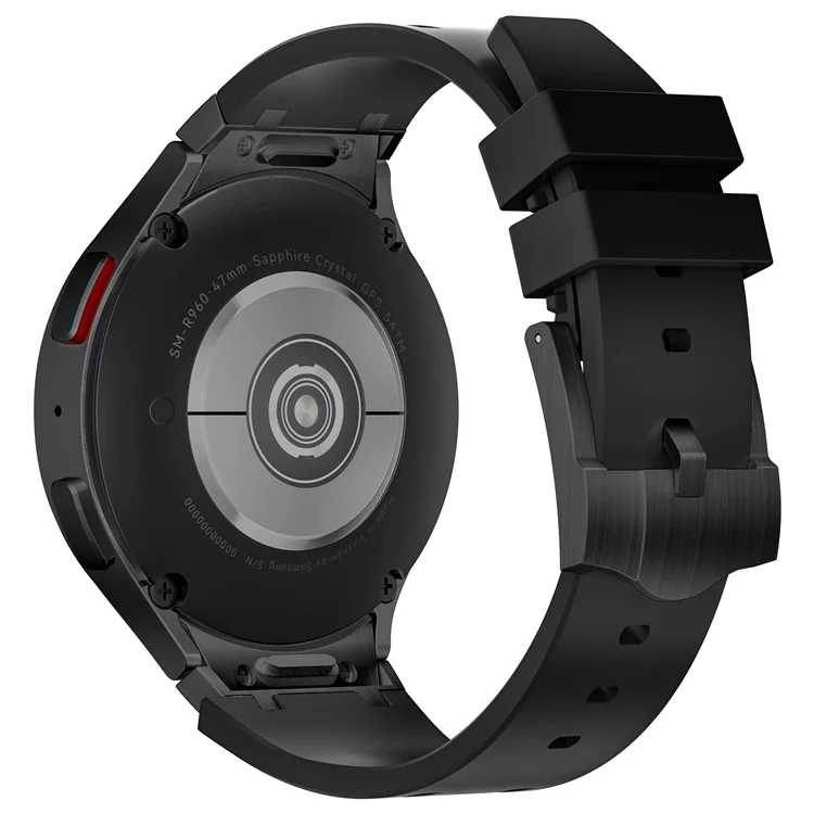 KALEBOL KLB-CXGJ-001 Pour Samsung Galaxy Watch5 40mm / Galaxy Watch6 Classic 43mm Bracelet de montre en silicone - Noir