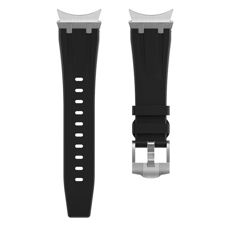 KALEBOL KLB-CXGJ-001 For Samsung Galaxy Watch5 40mm / Galaxy Watch6 Classic 43mm Silicone Watch Strap - Silver+Black